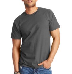 Hanes mens Beefyt T-shirt, Classic Heavyweight Cotton Crewneck Tee, Roomy Fit, 1 Or 2 Pack, Available in Tall