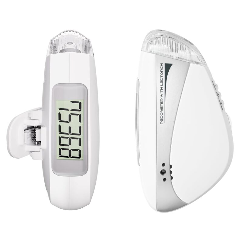 3-in-1 Personal Safety Alarm for Women & Teen Girls, 110dB Self Defense Keychain with Pedometer and LED Flashlight, Running Safety Devices, Cute College Dorm Travel Essentials