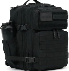 WOLFpak 25L Tactical Gym Backpack (Nightshade Edition) Durable 1000D Waterproof Oxford Material with MOLLE Webbing, Laptop Pocket & Dual Cup Holders